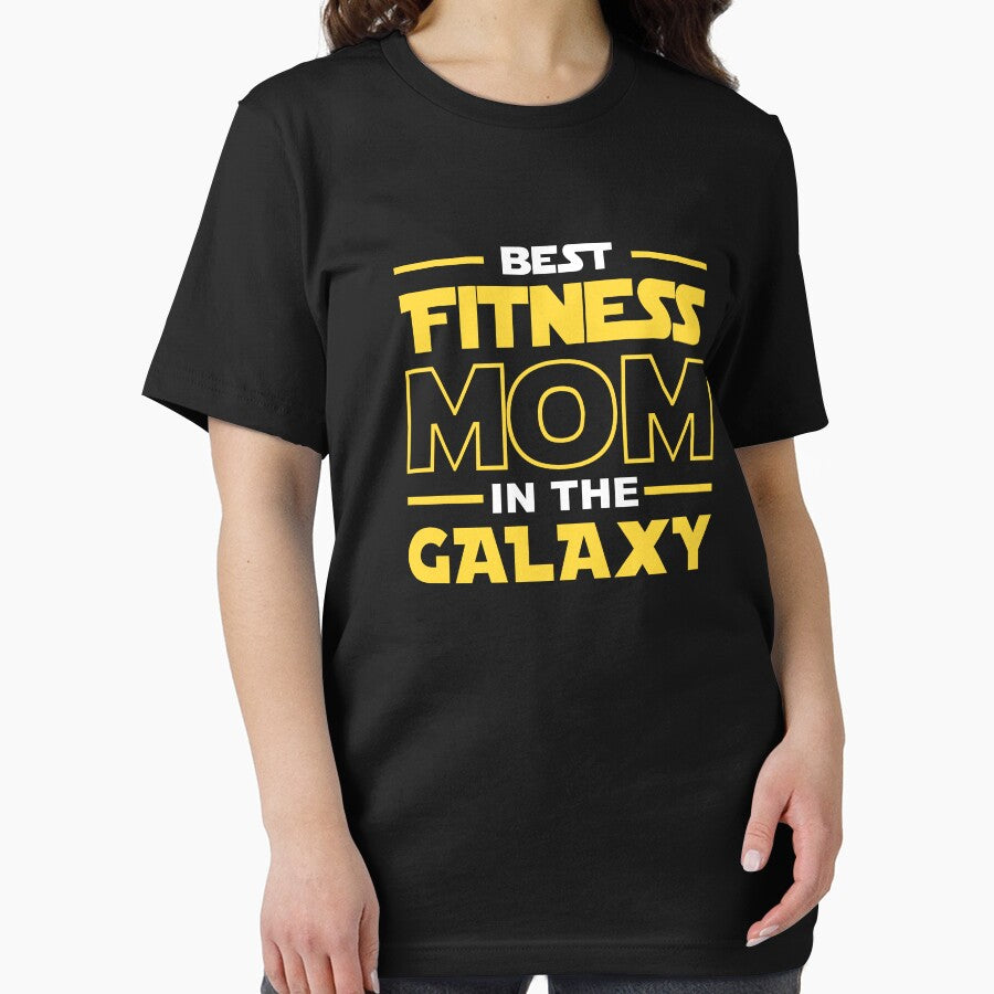 Best Fitness Mom In The Galaxy shirt, Fitness Dad Mom Girls Lovers Birthday Christmas Mothers Day Quotes Design... (Image 2)