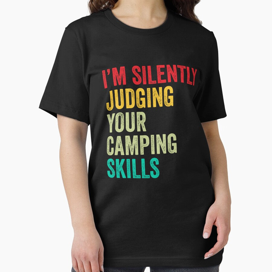 Camping Lovers Gift, Funny I'm Silently Judging Your Camping Skills by vzrnmichsudops T-Shirts, Hoodie, Sweatshirt (Image 2)