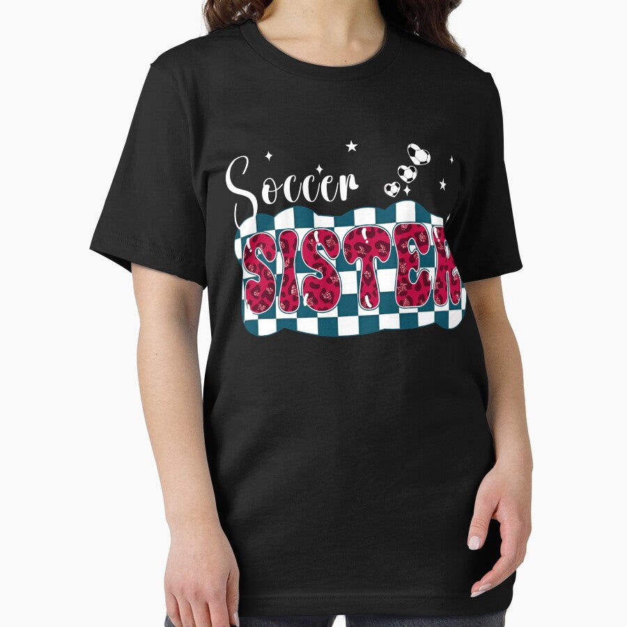 Soccer Sister Checkered Leopard Graphic by LarryMBrown