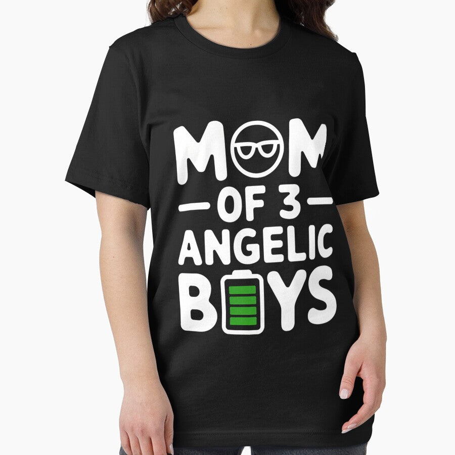 Mom Of 3 Angelic Boys Funny Mother's Day by Morphologiona T-Shirts, Hoodie, Sweatshirt | BlankRebels.com (Image 2)