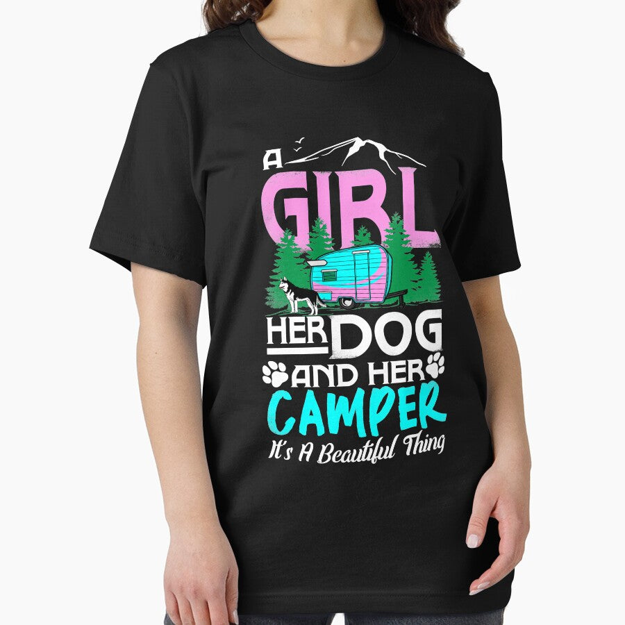 A girl her dog and her camper it's a beautiful thing by Captain Mood T-Shirts, Hoodie, Sweatshirt | BlankRebels.com (Image 2)