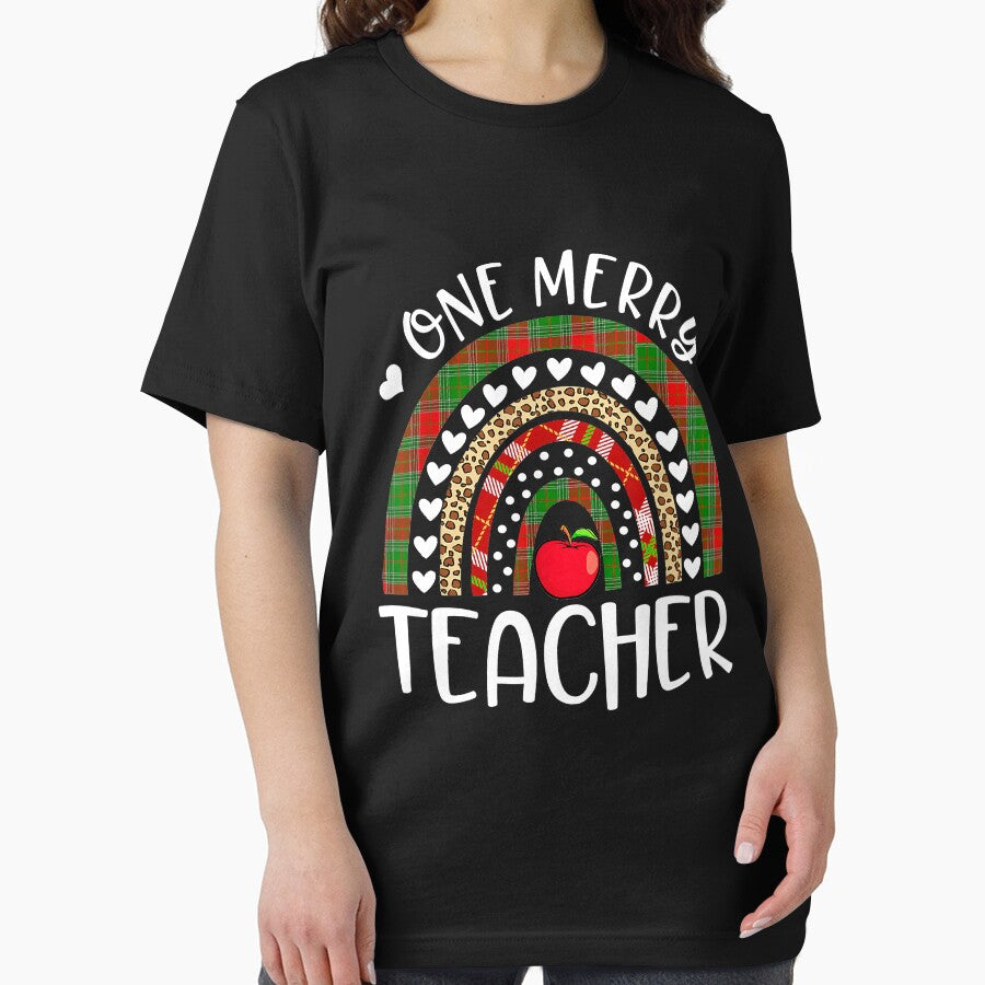 One Merry Teacher Christmas Rainbow by larryscott84 T-Shirts, Hoodie, Sweatshirt | BlankRebels.com (Image 2)