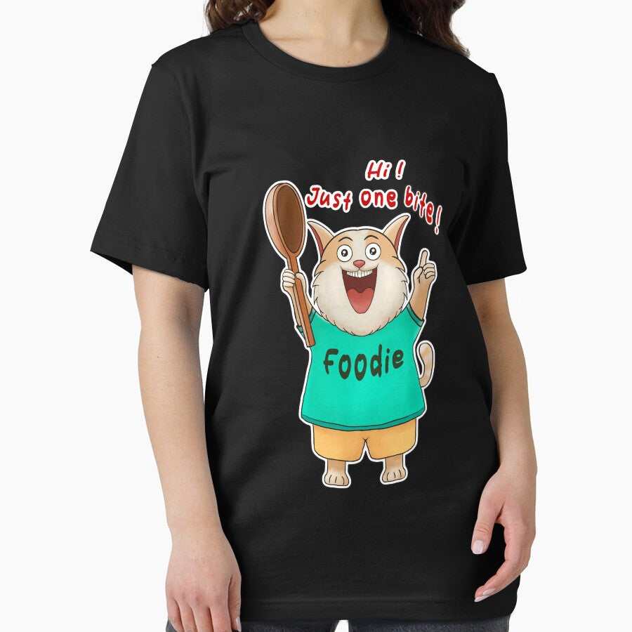 Hi! Just One Bite! Funny Cat Meme — Taiwanese Food Culture Humor by jessie848v T-Shirts, Hoodie, Sweatshirt (Image 2)
