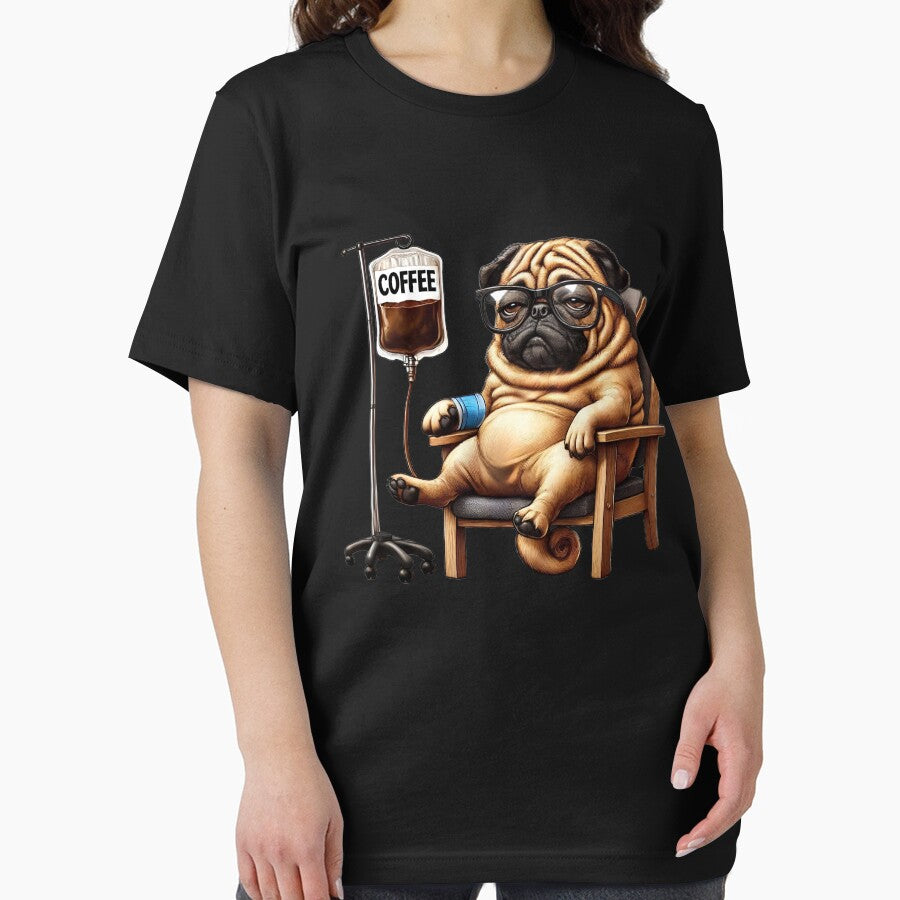 Funny Pug Coffee Drink Dog Lover by Kimberley King Art  King Art T-Shirts, Hoodie, Sweatshirt | BlankRebels.com (Image 2)