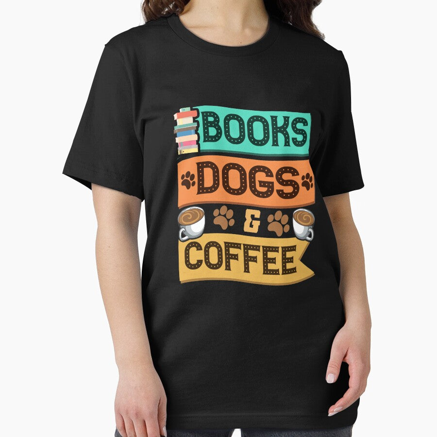 Books Dogs and Coffee Adorable Book Lover Obsessed by perfectpresents T-Shirts, Hoodie, Sweatshirt (Image 2)