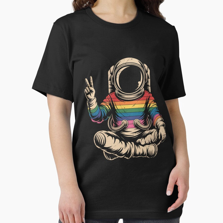 Astronaut Moon Rainbow Flag Lgbtq Gay Pride by Elenasriveras T-Shirts, Hoodie, Sweatshirt | BlankRebels.com (Image 2)