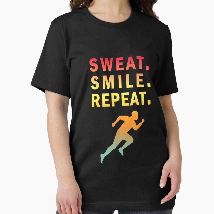 Sweat Smile Repeat - Retro Motivational Slogan Running by Yarkos T-Shirts, Hoodie, Sweatshirt | BlankRebels.com (Image 2)