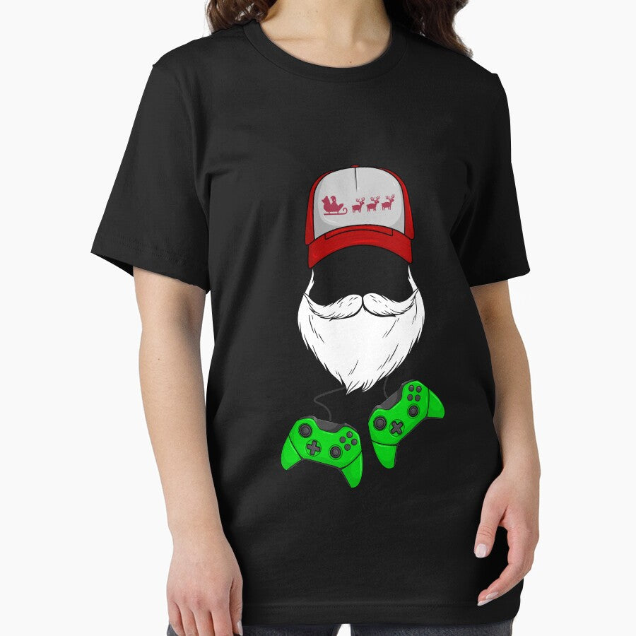 Santa Video Game Player Christmas Santa Claus Gamer Gear by DynamicDesign T-Shirts, Hoodie, Sweatshirt (Image 2)