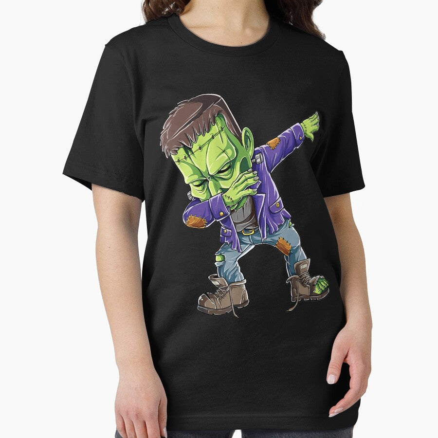 Dabbing Frankenstein Funny Halloween Gift Men Monster Zombie T-Shirt by danielletab4ig0 Hoodie, Sweatshirt (Image 2)