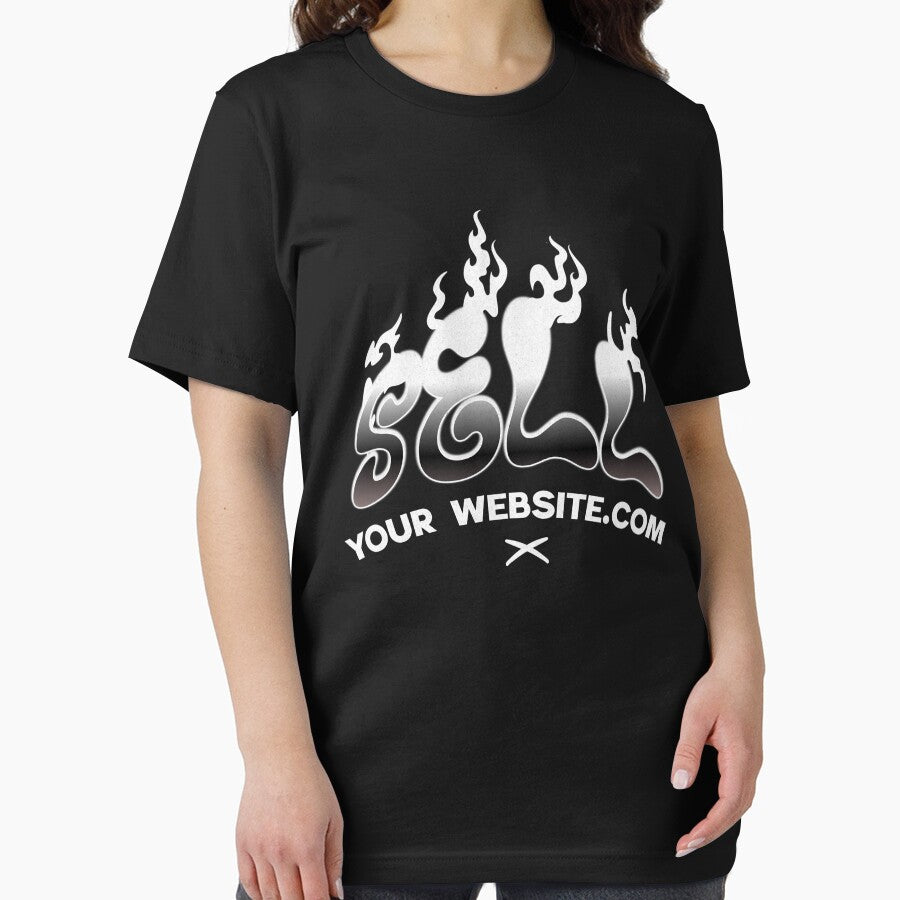 Streetwear SELL Graphic  Retro Chrome Flame by Evaevonechi