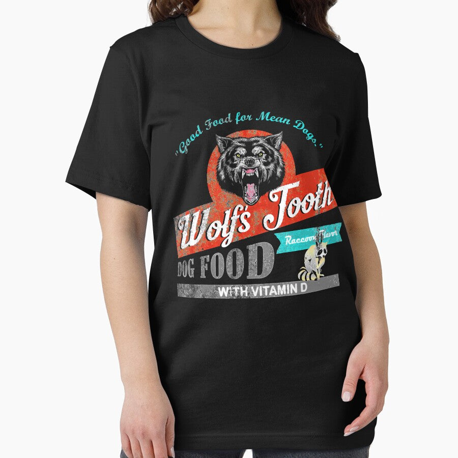 Wolfs Tooth Dog Food, Distressed T-Shirts O-Neck Classic by KristineWilli Hoodie, Sweatshirt | BlankRebels.com (Image 2)