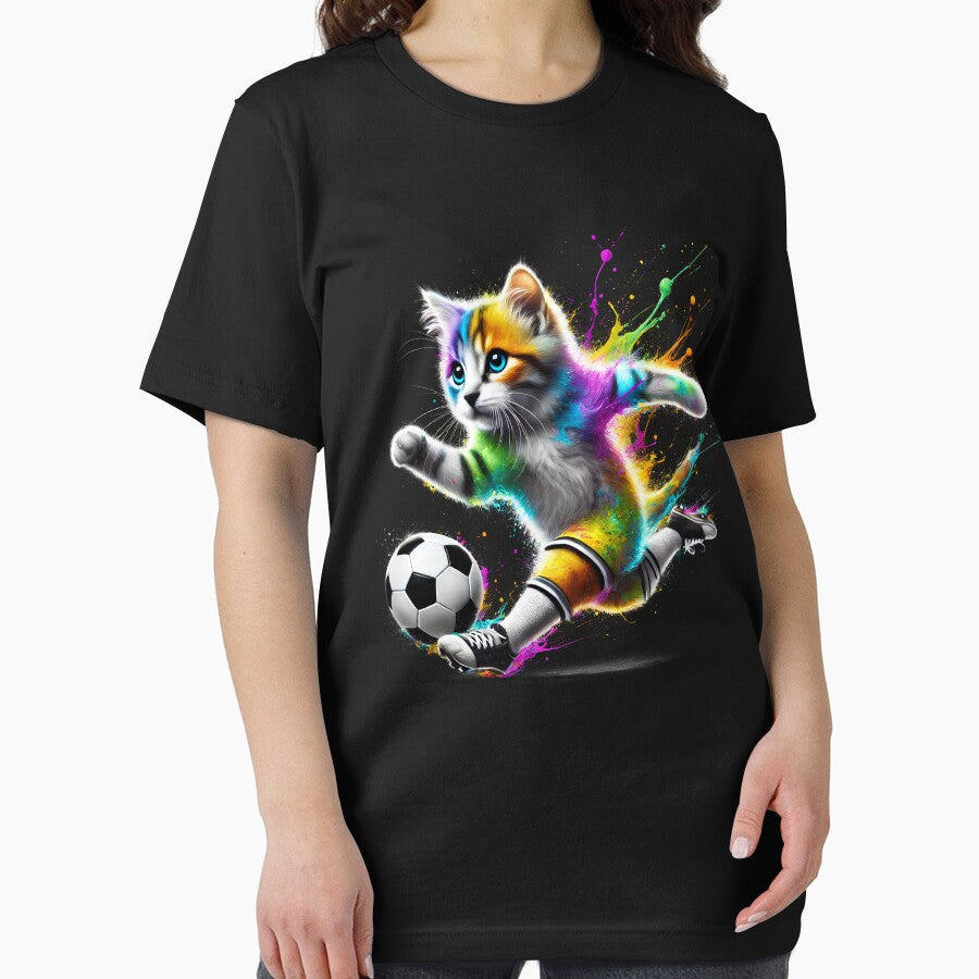 Colorful Cat Playing Soccer Player Kitten Lover by Kimberley King Art  King Art
