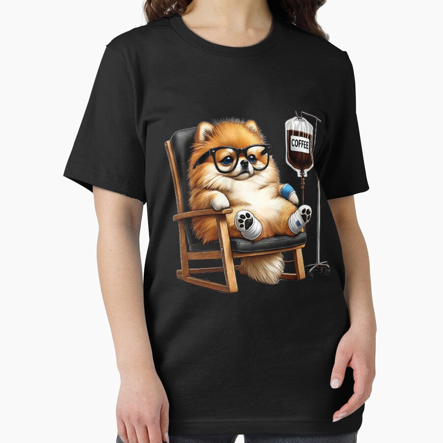 Funny Pomeranian Coffee Drink Dog Lover Kimberley King Art King Art T-Shirts, Hoodie, Sweatshirt
