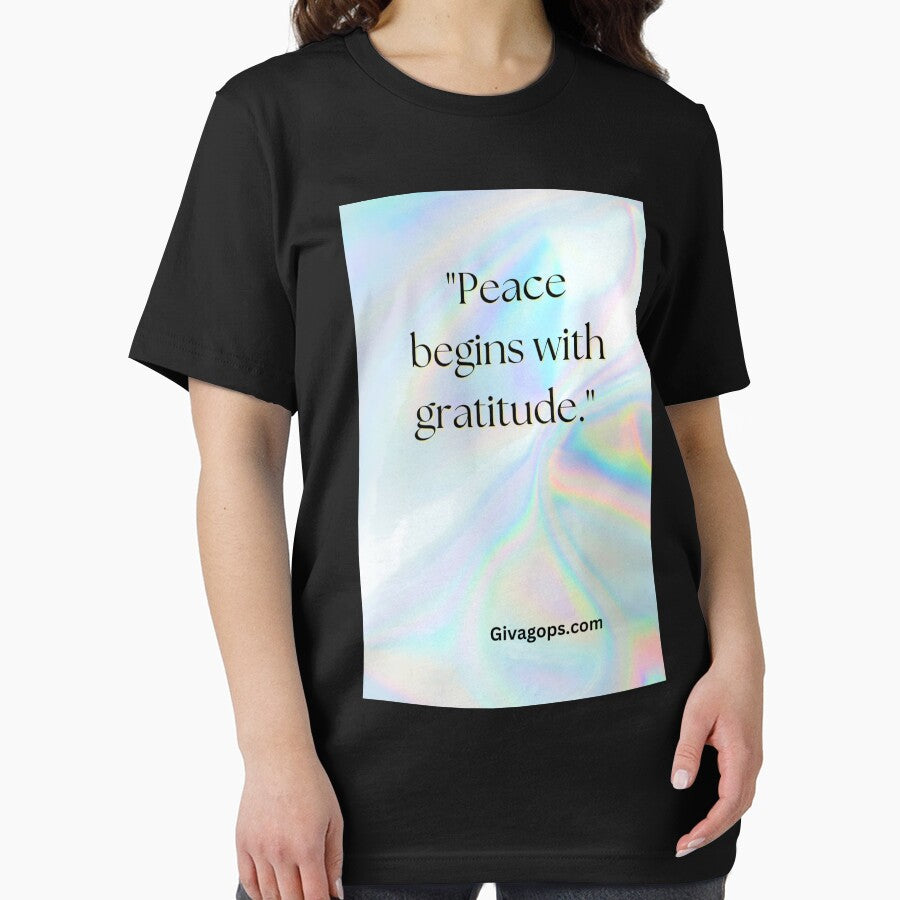 "Peace begins with gratitude." by CUTESTUFFnow T-Shirts, Hoodie, Sweatshirt | BlankRebels.com (Image 2)