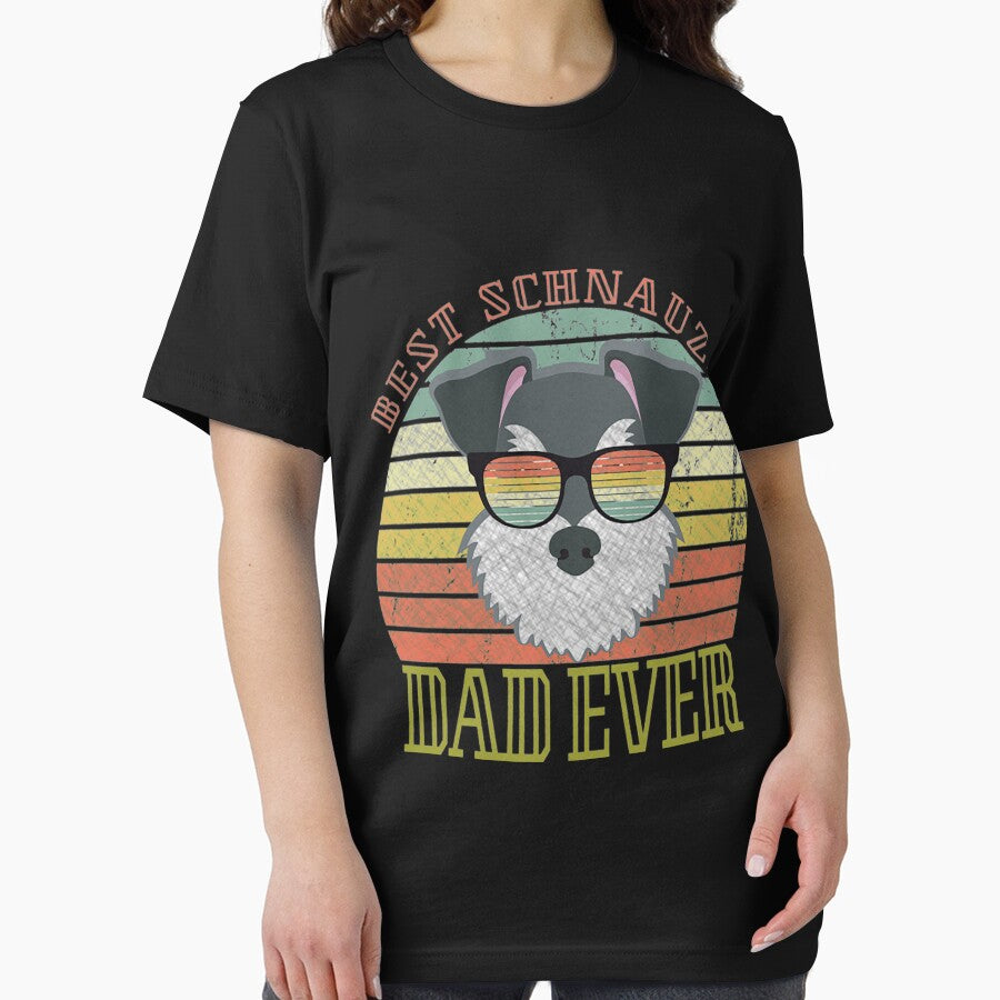 Dog Vintage Best Schnauzer Dad ever Tshirt Fathers day Gifts T-Shirt by paxue257