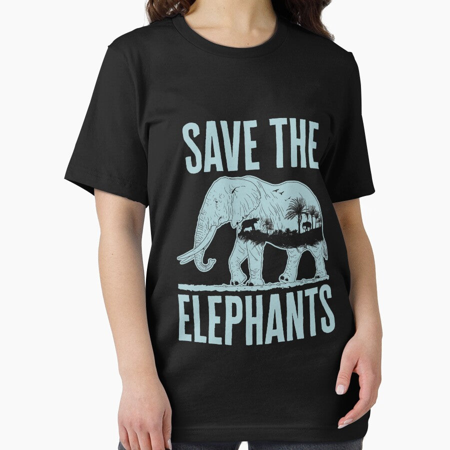Save the Elephants Edo Aesthetic Elephant Lover by jaygo T-Shirts, Hoodie, Sweatshirt | BlankRebels.com (Image 2)