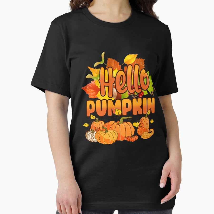 Hello Pumpkin - Hello Fall Funny Halloween Autumn by DNW-art T-Shirts, Hoodie, Sweatshirt | BlankRebels.com (Image 2)