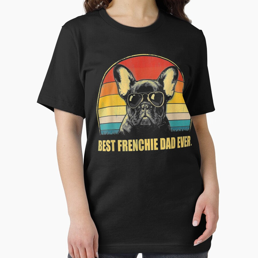 Vintage Best Frenchie Dad Ever Dog Lover For Father'S Day by ReeseTee T-Shirts, Hoodie, Sweatshirt (Image 2)