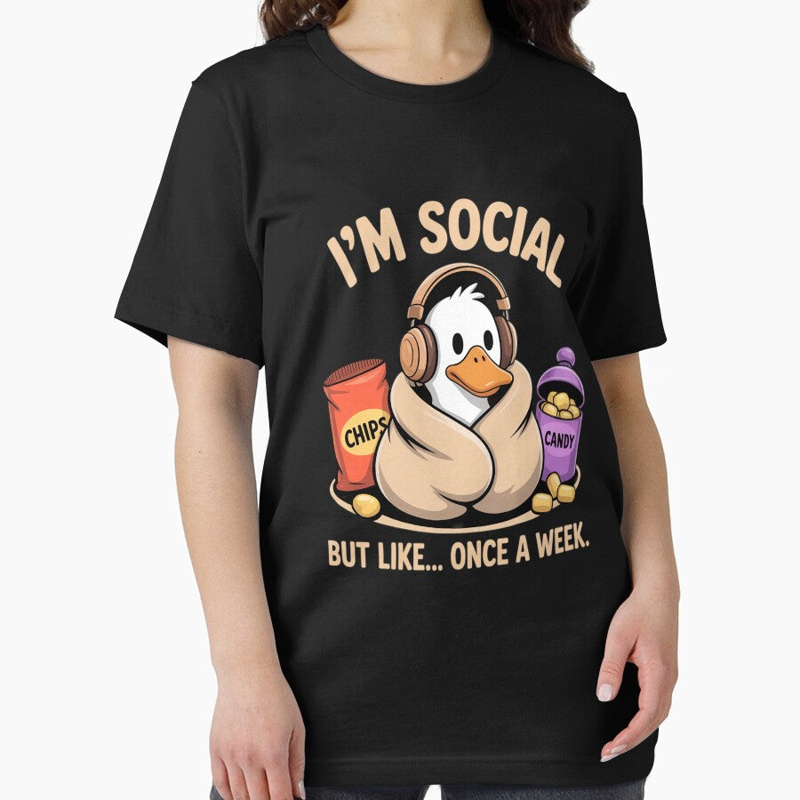 Introverted Goose Club Socially Exhausted, Slightly Unhinged by genkihikki T-Shirts, Hoodie, Sweatshirt (Image 2)