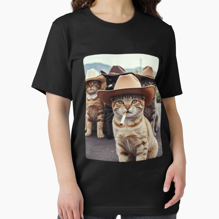 Funny Cowboy Cats Vintage Meme Design by Dolostope T-Shirts, Hoodie, Sweatshirt | BlankRebels.com (Image 2)