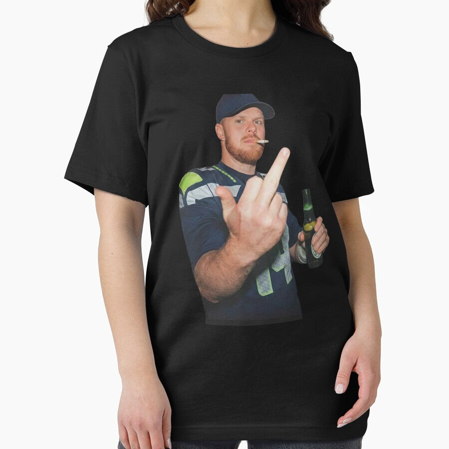 Sam Darnold Flippng off Drinking by WilliamKAlmon T-Shirts, Hoodie, Sweatshirt | BlankRebels.com (Image 2)