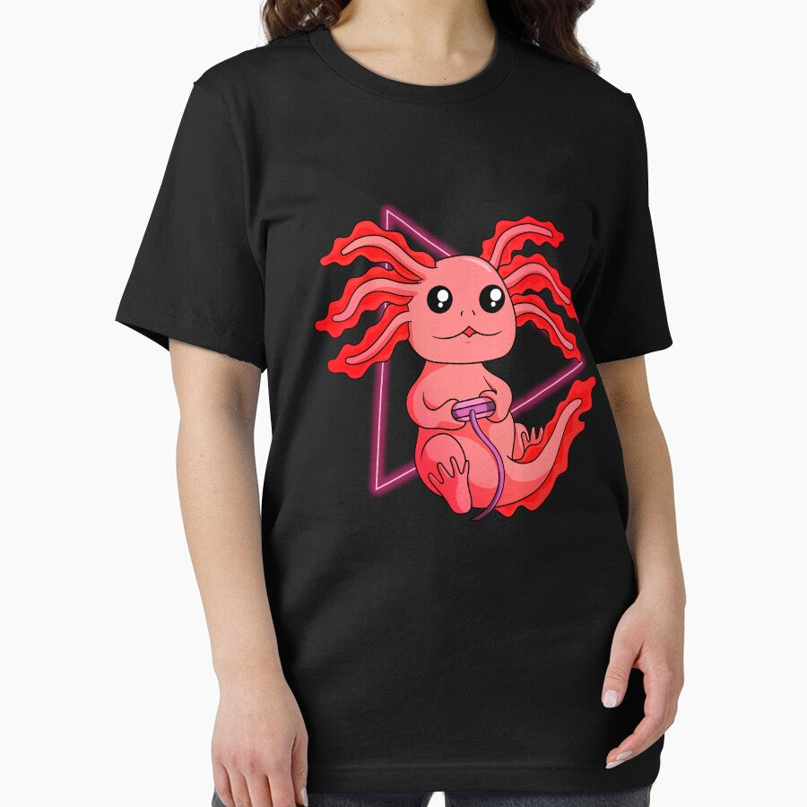 Gamesolotl Video Gamer Kawaii Anime Axolotl by Ibu83 T-Shirts, Hoodie, Sweatshirt | BlankRebels.com (Image 2)