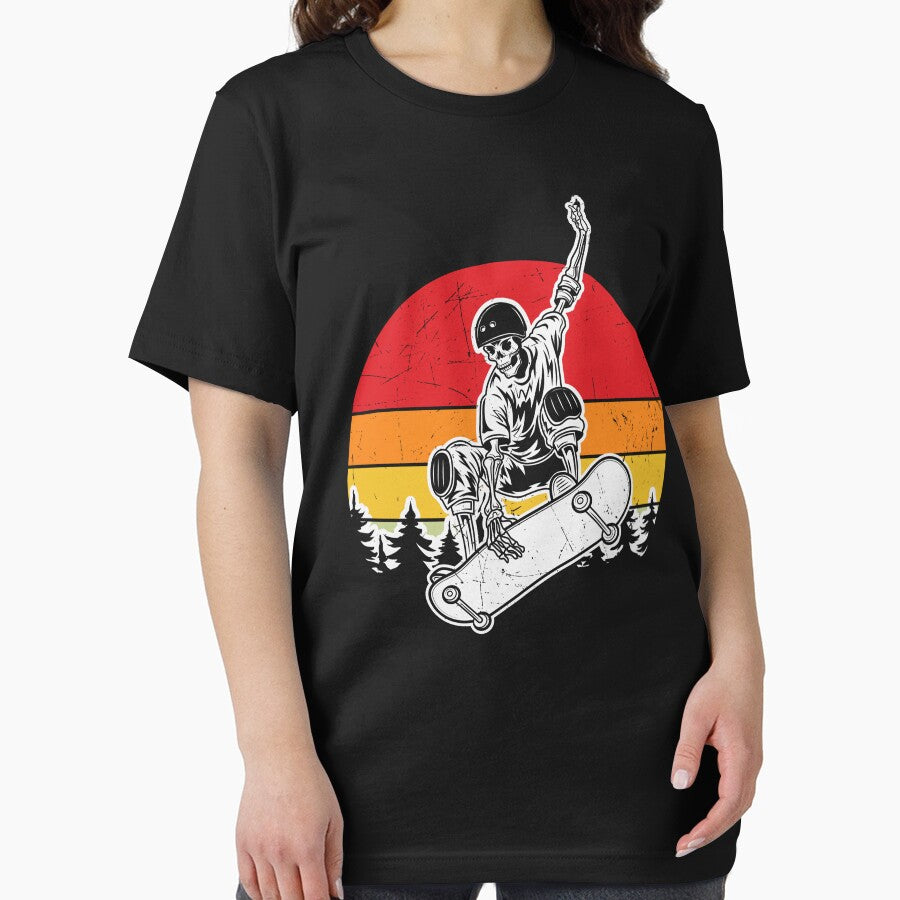 Skeleton Skater Extreme Sports Funny Halloween by Teapot-art T-Shirts, Hoodie, Sweatshirt | BlankRebels.com (Image 2)