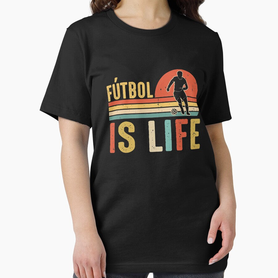 Futbol Is Life Soccer Funny Football Vintage Lover by AdamhollandShop T-Shirts, Hoodie, Sweatshirt (Image 2)