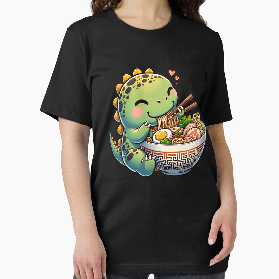 Kawaii Dinosaur Eating Ramen Noodle Anime Japanese Food Lover by Kimberley King Art  King Art T-Shirts, Hoodie,... (Image 2)