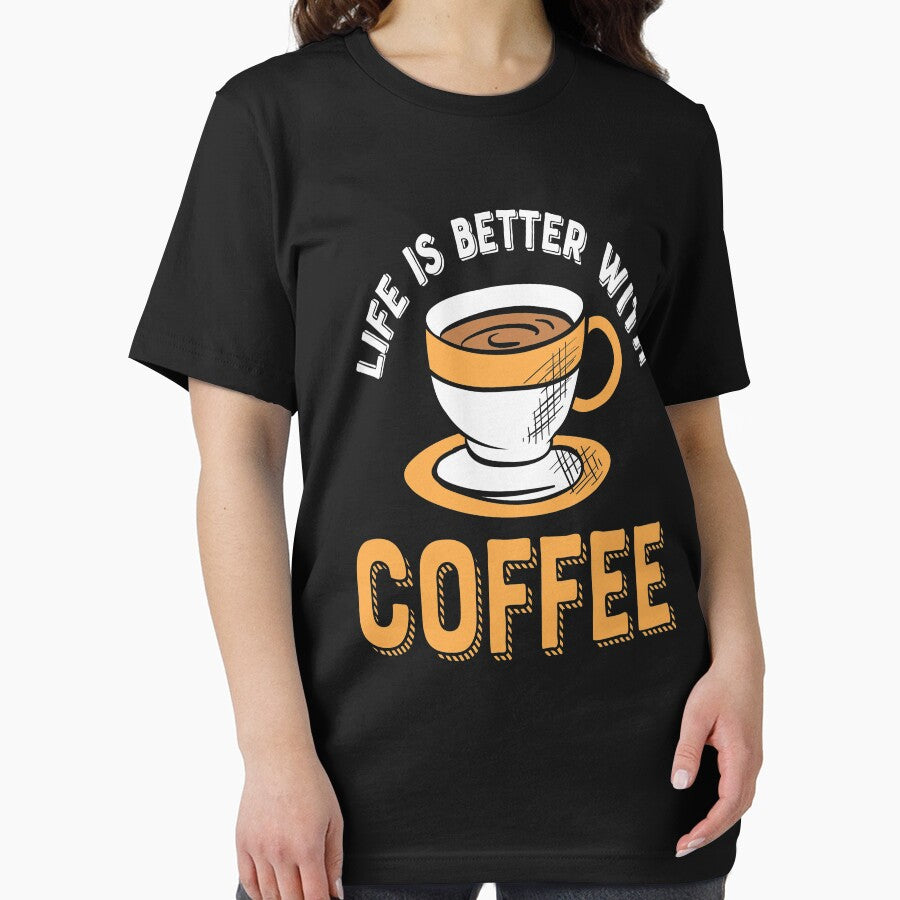 Coffee Lover Funny Sayings ,  life is better with coffee by remonss T-Shirts, Hoodie, Sweatshirt | BlankRebels.com (Image 2)