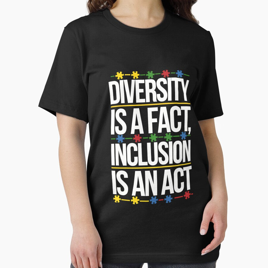 Diversity Is A Fact Inclusion Is An Act Autism Awareness by JonathalIngham T-Shirts, Hoodie, Sweatshirt (Image 2)