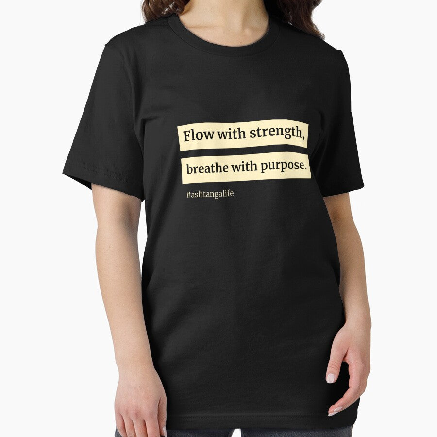Flow with strength, breathe with purpose – Ashtanga life by LyricsWear T-Shirts, Hoodie, Sweatshirt (Image 2)