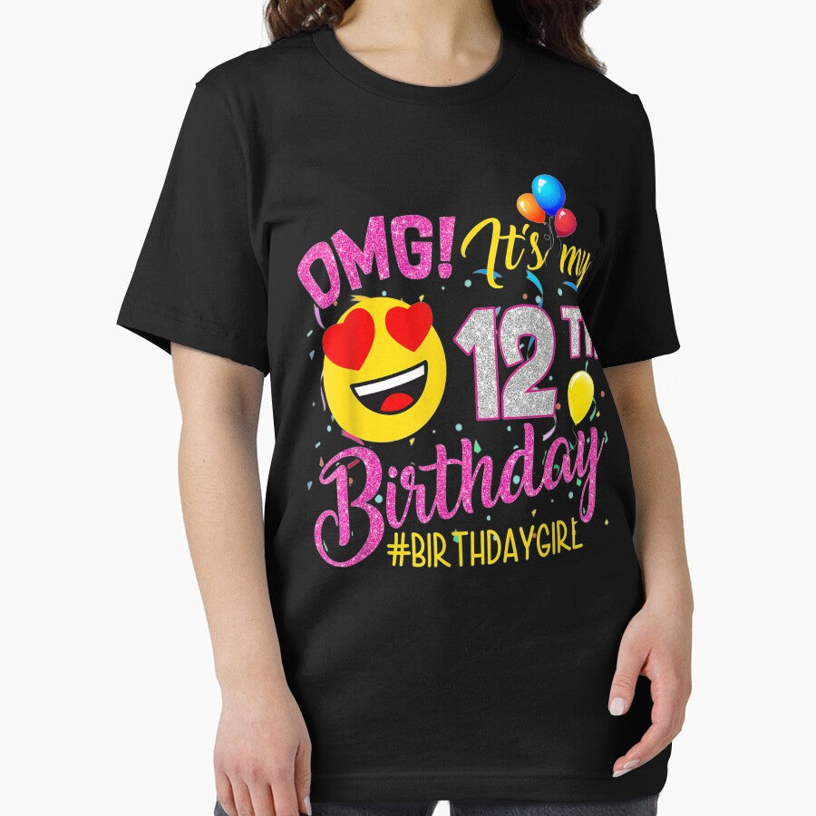 Omg It'S My 12Th Birthday Girl S 12 Years Old Birthday by AngieLuvsU T-Shirts, Hoodie, Sweatshirt | BlankRebels.com (Image 2)