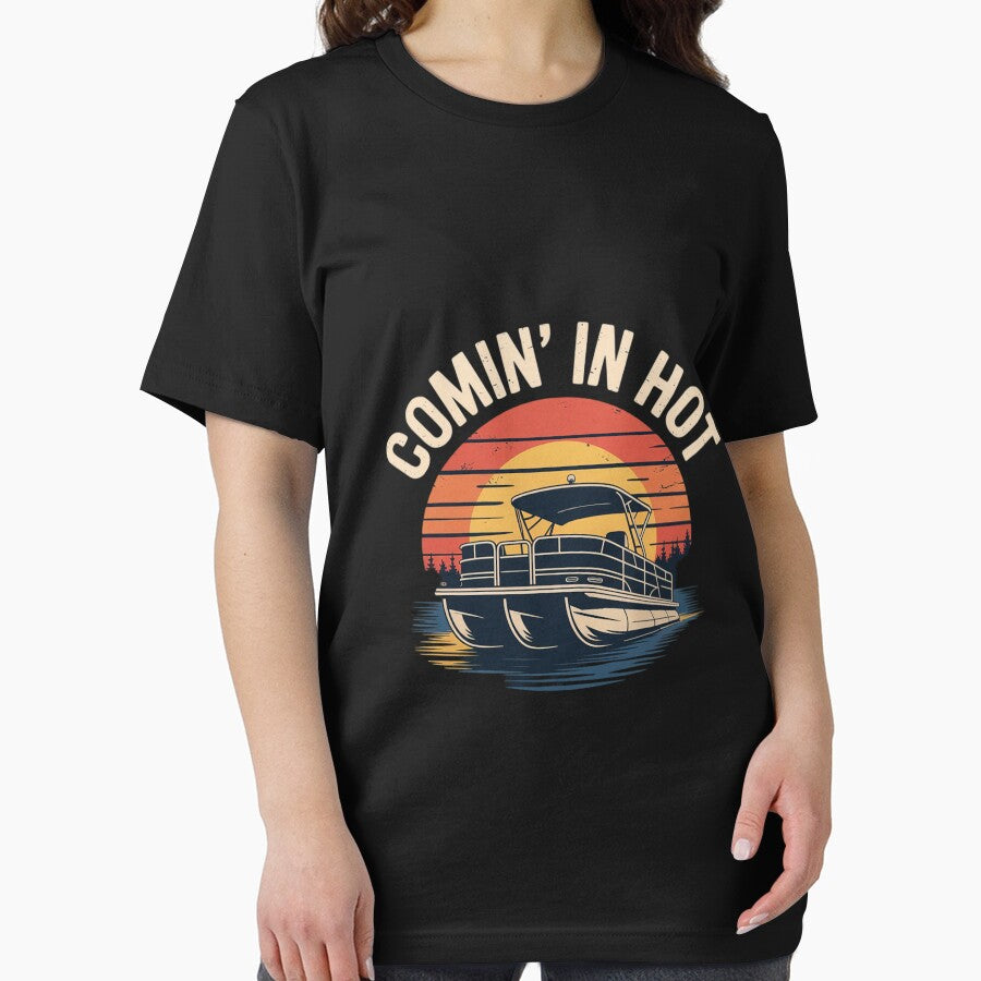 Pontoon Boat Dad Coming In Hot Captain Papa Men by BotboutiquePre T-Shirts, Hoodie, Sweatshirt | BlankRebels.com (Image 2)