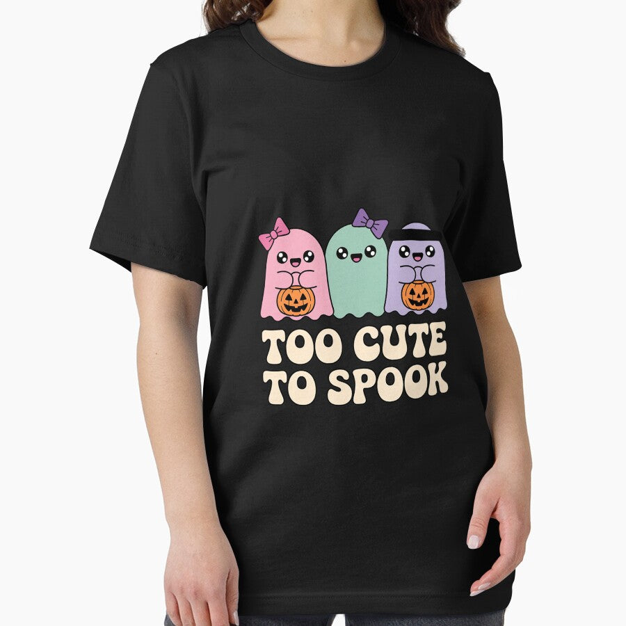 Too Cute to Spook Colorful Ghost Halloween Night by FluoroWave T-Shirts, Hoodie, Sweatshirt | BlankRebels.com (Image 2)