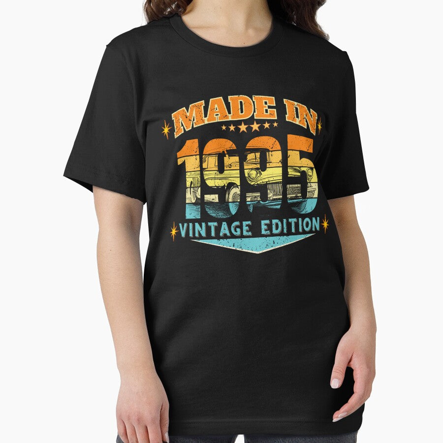 Made in 1995 Vintage Birthday Gift – Retro 80s Distressed 31st Birthday Design by MixedVibes Co. T-Shirts,... (Image 2)