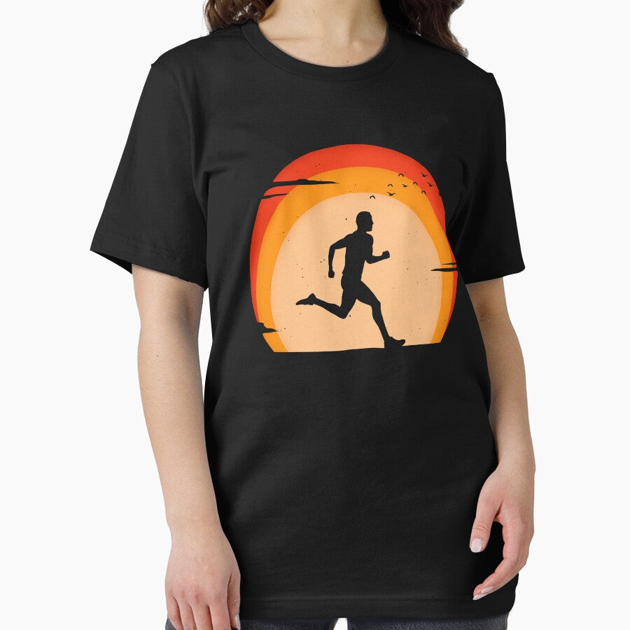 Vintage Running Man Marathon Runner Sunset by SHIRTOVERLORD T-Shirts, Hoodie, Sweatshirt | BlankRebels.com (Image 2)