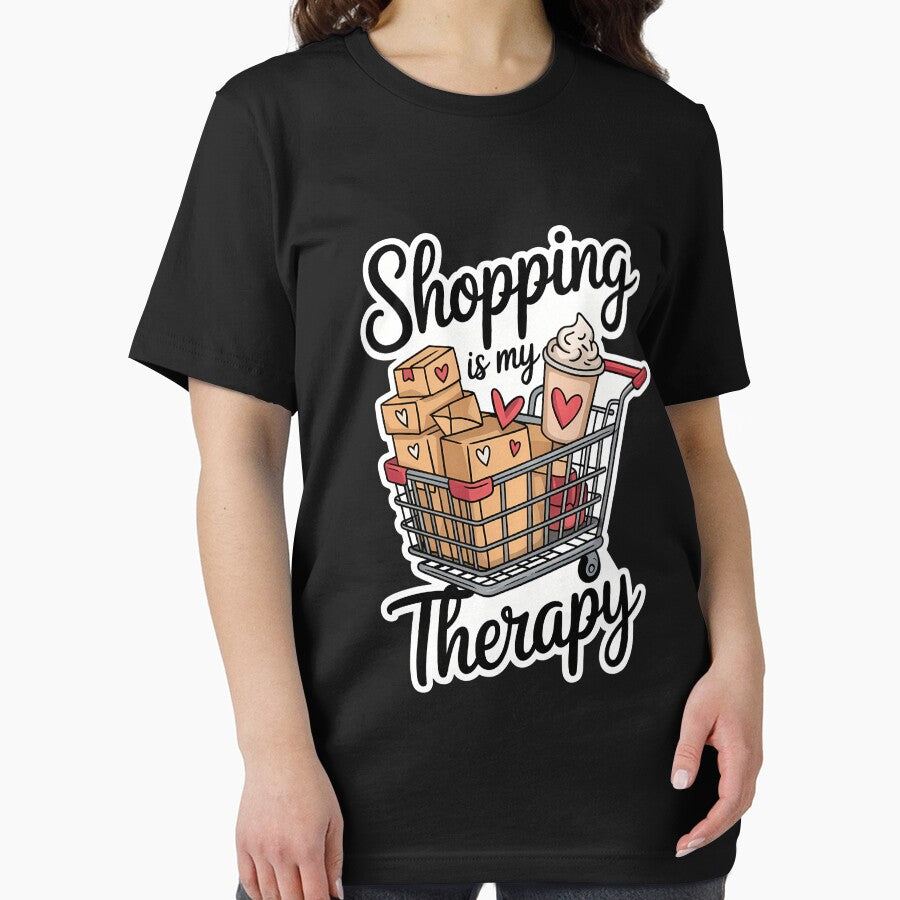 Shopping Is My Therapy Funny Shopping Lovers by WalshDrawnLaugh T-Shirts, Hoodie, Sweatshirt | BlankRebels.com (Image 2)