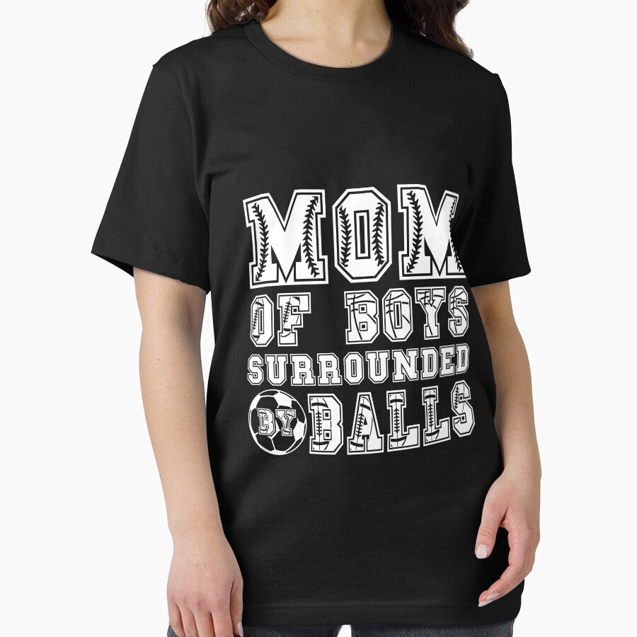 Mom of Boys Surrounded by Balls ,Mom Gift Mother's Day ,Gift Mom of Boys by plussorn T-Shirts, Hoodie, Sweatshirt (Image 2)