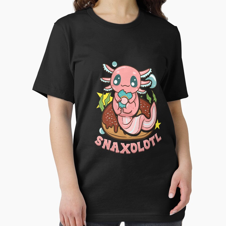 Cute & Funny Snaxolotl Adorable Snacking Axolotl by perfectpresents T-Shirts, Hoodie, Sweatshirt | BlankRebels.com (Image 2)