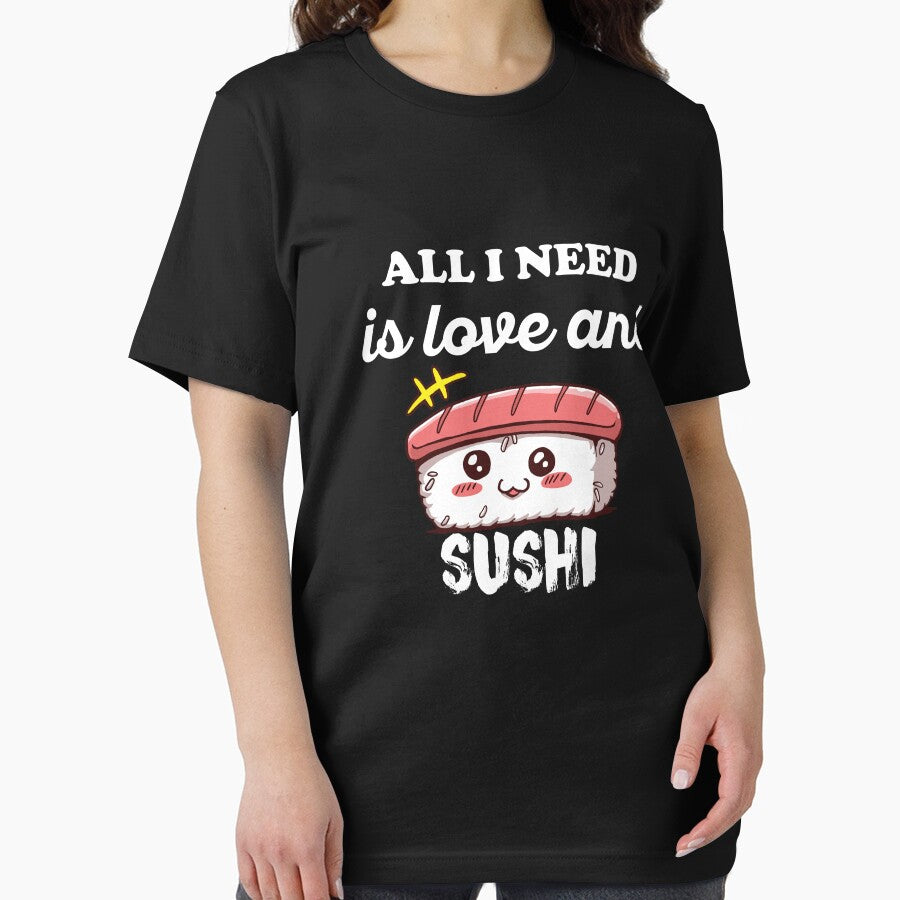 All I Need Is Love And Sushi funny kawaii sushi by donvector T-Shirts, Hoodie, Sweatshirt | BlankRebels.com (Image 2)