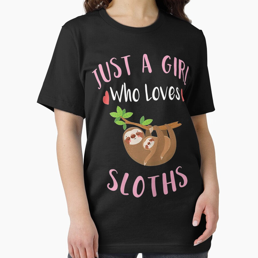 Womens Sloth Just A Girl Who Loves Sloths Lovers by ShereeStudio T-Shirts, Hoodie, Sweatshirt | BlankRebels.com (Image 2)