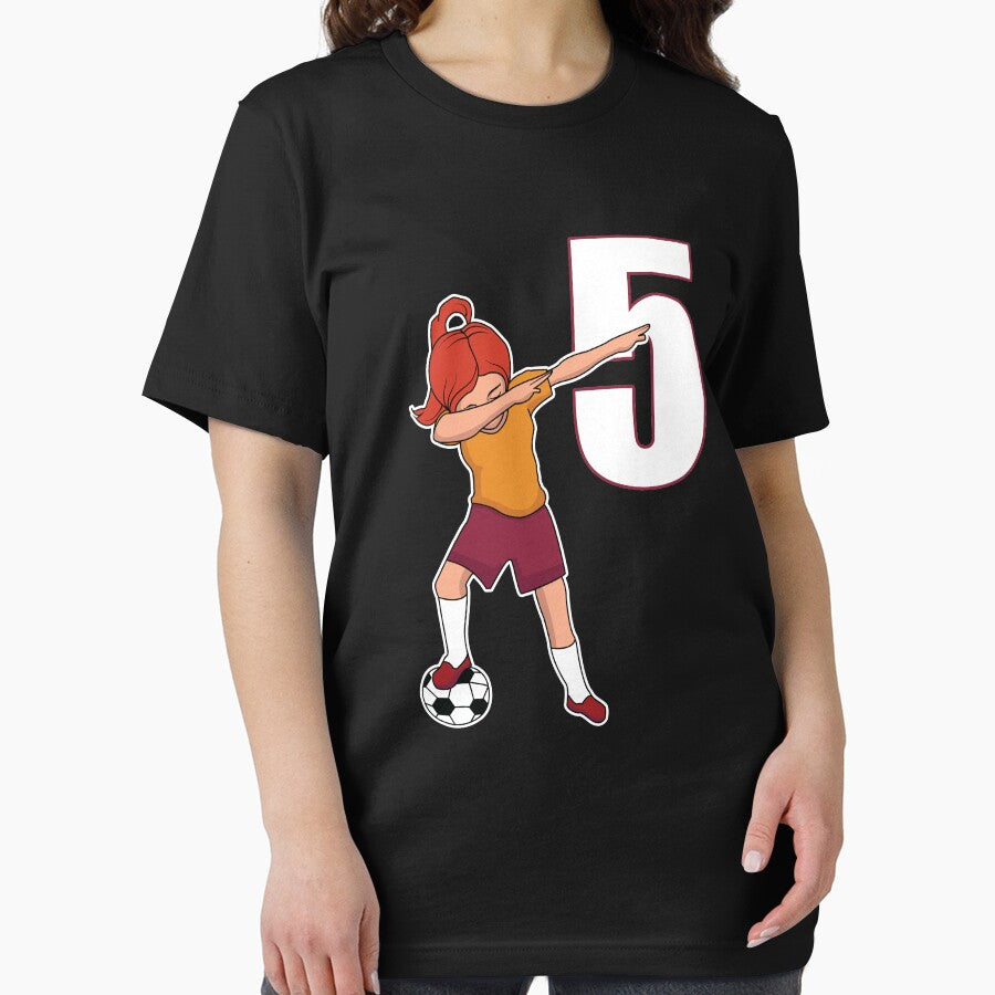 Awesome Soccer Player Girl Number 5 Soccer Athlete Women Athletic Sports Team by VollLaser