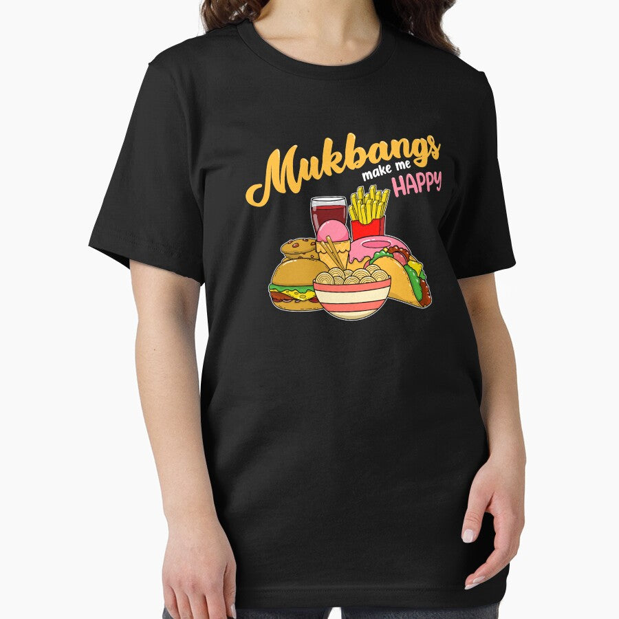 Mukbangs Make Me Happy Food Eating print by jakehughes2015 T-Shirts, Hoodie, Sweatshirt | BlankRebels.com (Image 2)