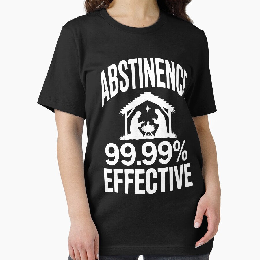 Abstinence 99.99 Percent Effective Nativity Christmas Joke by BakeryDozen T-Shirts, Hoodie, Sweatshirt (Image 2)