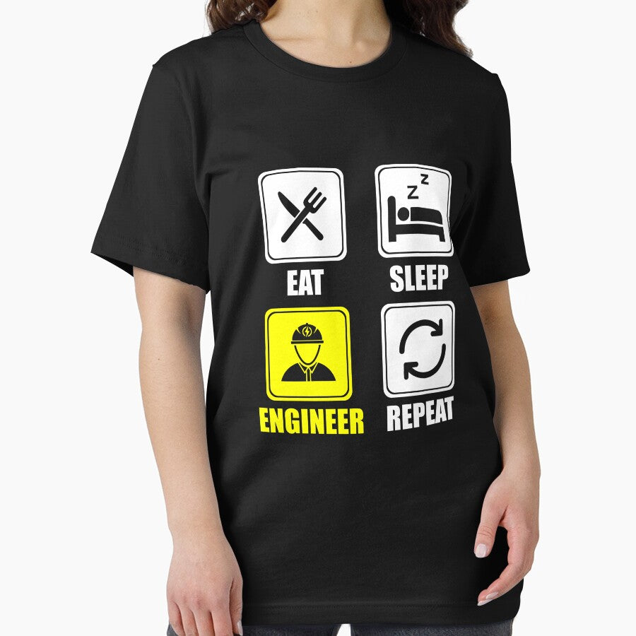 Cute Eat Sleep Engineer Repeat Engineering Funny by perfectpresents T-Shirts, Hoodie, Sweatshirt | BlankRebels.com (Image 2)