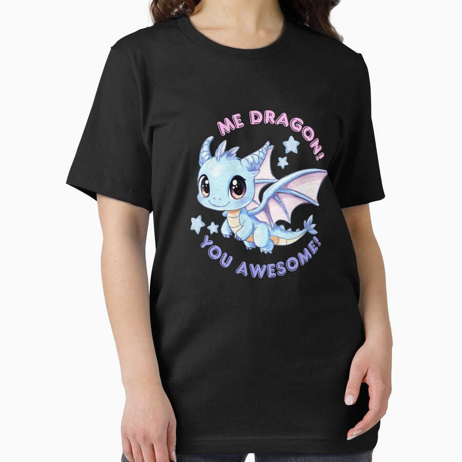 "Me Dragon! You Awesome!" – Cute Flying Dragon in Stars by jindezign T-Shirts, Hoodie, Sweatshirt | BlankRebels.com (Image 2)