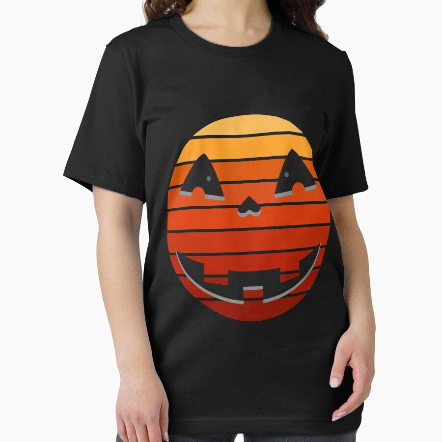 Jack O'Lantern Retro Sunset Halloween Pumpkin Design by up4tee T-Shirts, Hoodie, Sweatshirt | BlankRebels.com (Image 2)