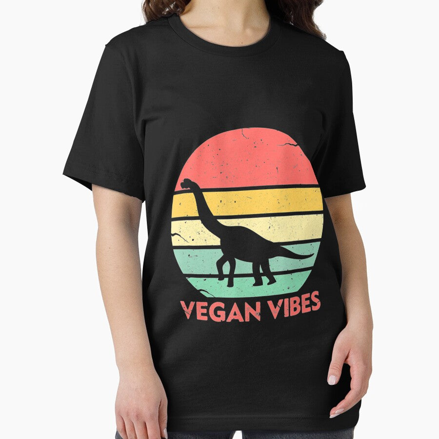 Vegan Vibes Vegan Vegetarian Retro Dinosaur by JeremiahGosling T-Shirts, Hoodie, Sweatshirt | BlankRebels.com (Image 2)