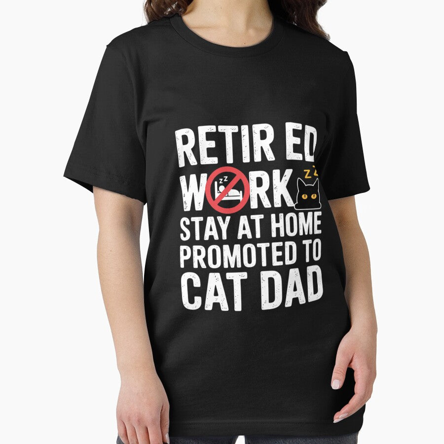 Retired Promoted To stay at home. Cat Dad Retirement by MelSurf T-Shirts, Hoodie, Sweatshirt | BlankRebels.com (Image 2)